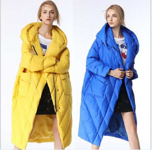 women hooded down coat 2018 new winter thickening warm white duck down jacket female outwear casual long style loose snow parka, Black
women hooded down coat 2018 new winter thickening warm white duck down jacket female outwear casual long style loose snow parka, Black