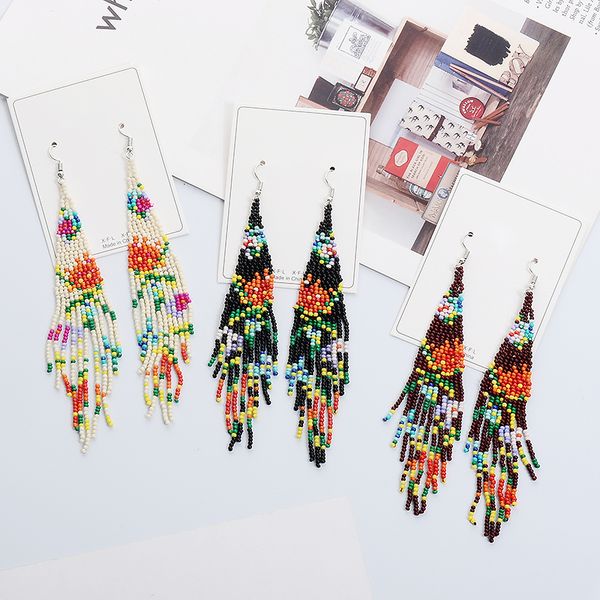 fashion- ethnic multi colors long drop tassel earrings for women earring wedding statement fashion jewelry earrings female, Silver
fashion- ethnic multi colors long drop tassel earrings for women earring wedding statement fashion jewelry earrings female, Silver