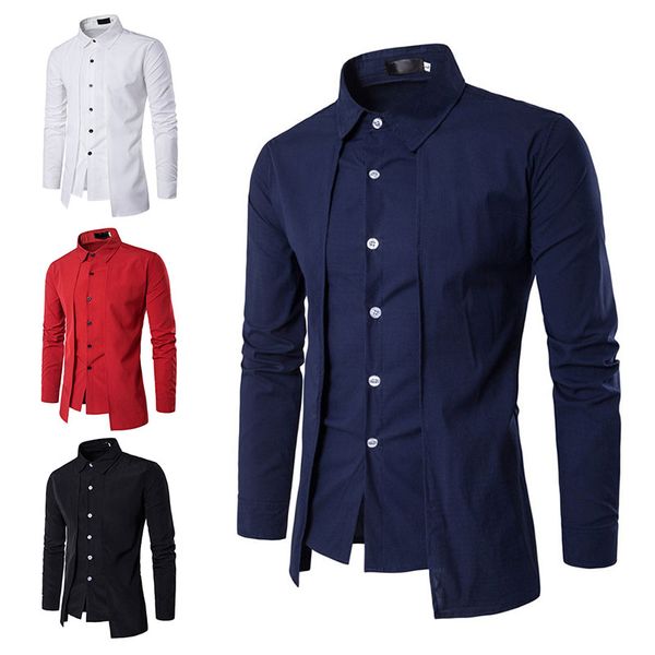 2020 men spring autumn long sleeve casual shirt button down slit fit formal business wedding party dress shirt, White;black
2020 men spring autumn long sleeve casual shirt button down slit fit formal business wedding party dress shirt, White;black
