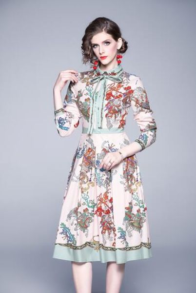 european and american fashion trends autumn new totem print lapel long sleeve high waist was thin temperament ladies dress, Black;gray
european and american fashion trends autumn new totem print lapel long sleeve high waist was thin temperament ladies dress, Black;gray