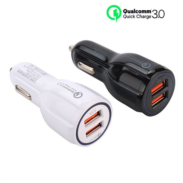 Car charger phone quick charge charger QC 3.0 USB sports fast dual charging car adapter Double usb with led aperture wholesale
Car charger phone quick charge charger QC 3.0 USB sports fast dual charging car adapter Double usb with led aperture wholesale