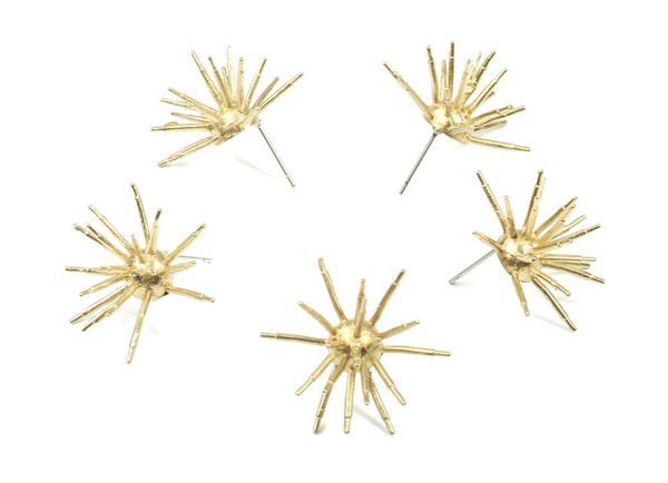 brass spikes earring stud - raw brass porcupine earring post - 2pcs/lot stud 28.04x14.58x1.25mm pp3306, Blue;slivery
brass spikes earring stud - raw brass porcupine earring post - 2pcs/lot stud 28.04x14.58x1.25mm pp3306, Blue;slivery