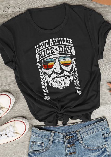 new fashion women t shirt short sleeve have a willie day character t shirt female casual t shirt tee, White
new fashion women t shirt short sleeve have a willie day character t shirt female casual t shirt tee, White