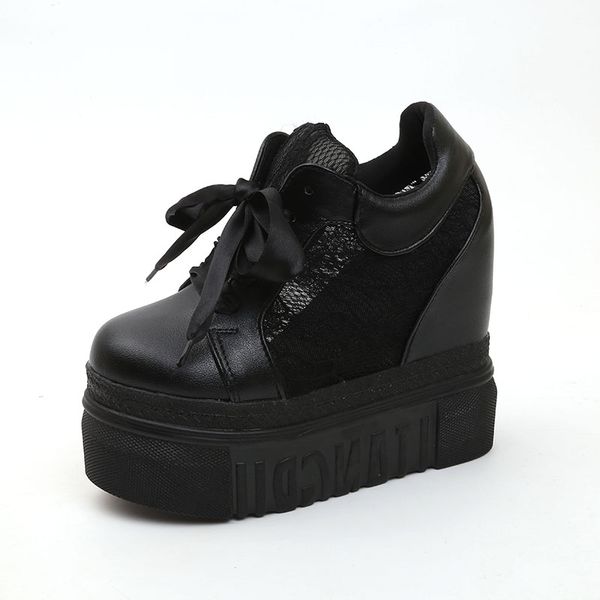 2019 women summer shoes woman wedges sneakers shoes 13cm height increased, Black;white
2019 women summer shoes woman wedges sneakers shoes 13cm height increased, Black;white