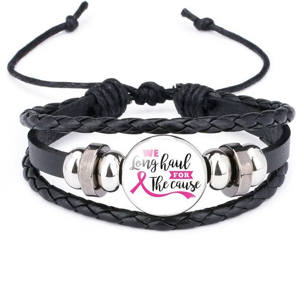 we long haue for the cause bracelet for women breast cancer awareness pink ribbon charm leather bangle fashion faith diy jewelry, Golden;silver
we long haue for the cause bracelet for women breast cancer awareness pink ribbon charm leather bangle fashion faith diy jewelry, Golden;silver