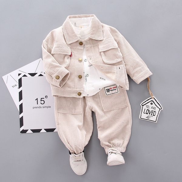baby boys clothing sets kids 3pcs coat t-shirt pants children corduroy autumn winter long sleeve baby boys outfits, White
baby boys clothing sets kids 3pcs coat t-shirt pants children corduroy autumn winter long sleeve baby boys outfits, White