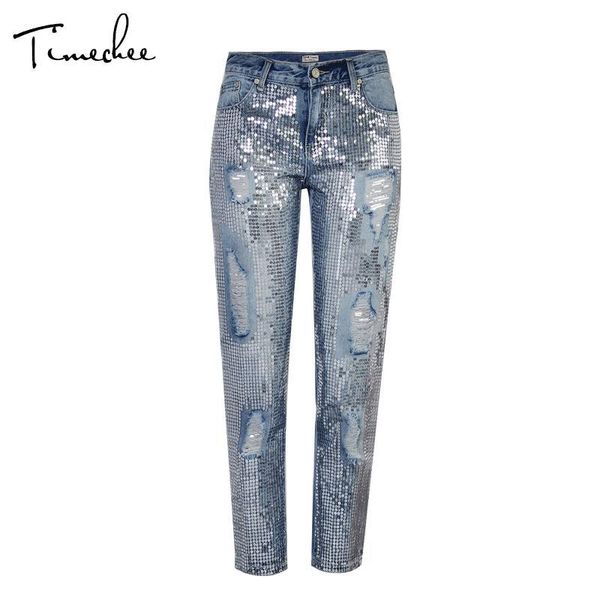 women jeans timechee casual bling sequined hole bleached ripped high waist plus size straight pants fashion jeans for women, Blue
women jeans timechee casual bling sequined hole bleached ripped high waist plus size straight pants fashion jeans for women, Blue