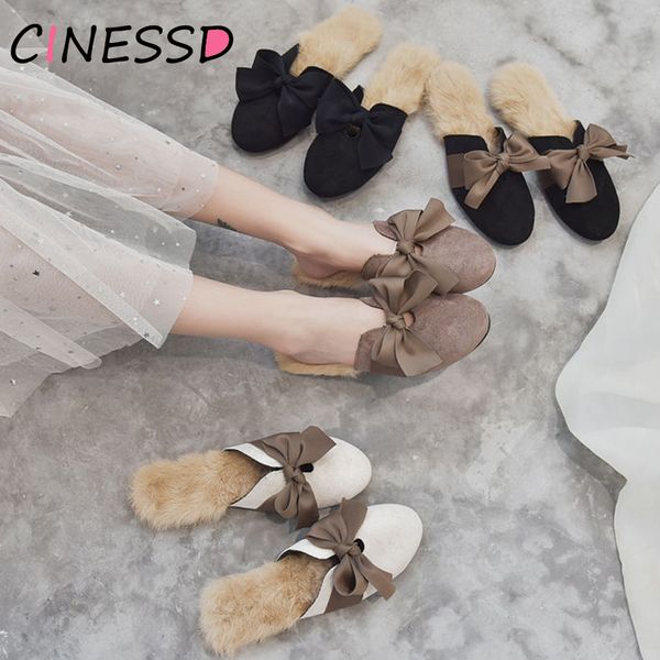 elegant bow real fur slides 2019 autumn new office ladies furry slippers winter christmas fashion work shoes streetwear, Black
elegant bow real fur slides 2019 autumn new office ladies furry slippers winter christmas fashion work shoes streetwear, Black