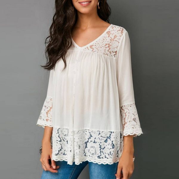 2018 lace loose white beach t shirt women fashion patchwork &tee vintage long sleeve v neck shirt plus size 5xl summer
2018 lace loose white beach t shirt women fashion patchwork &tee vintage long sleeve v neck shirt plus size 5xl summer