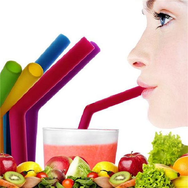 6pcs/set colorful long straight and bend straw with cleaning brush reusable grade silicone drinking party cup straws
6pcs/set colorful long straight and bend straw with cleaning brush reusable grade silicone drinking party cup straws