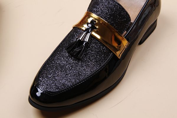 british style patent leather men loafers shoes casual men fashion flats man slip-on driving shoes soft bottom leather, Black
british style patent leather men loafers shoes casual men fashion flats man slip-on driving shoes soft bottom leather, Black