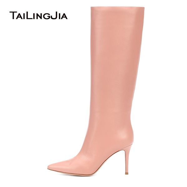women pointy high heel pink knee high boots black tube shaft tall boots ladies winter white shoes slip on cute red heels 2018
women pointy high heel pink knee high boots black tube shaft tall boots ladies winter white shoes slip on cute red heels 2018