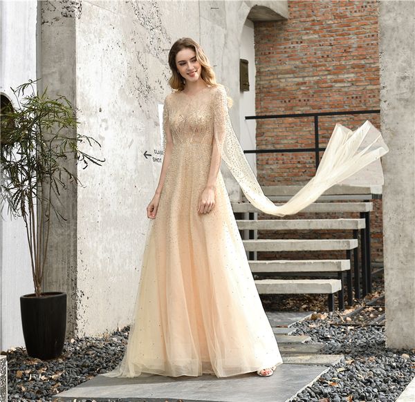 illusion major beading champagne gray evening dress long sleeves floor length prom dresses elegant tulle prom gowns, Black;red
illusion major beading champagne gray evening dress long sleeves floor length prom dresses elegant tulle prom gowns, Black;red