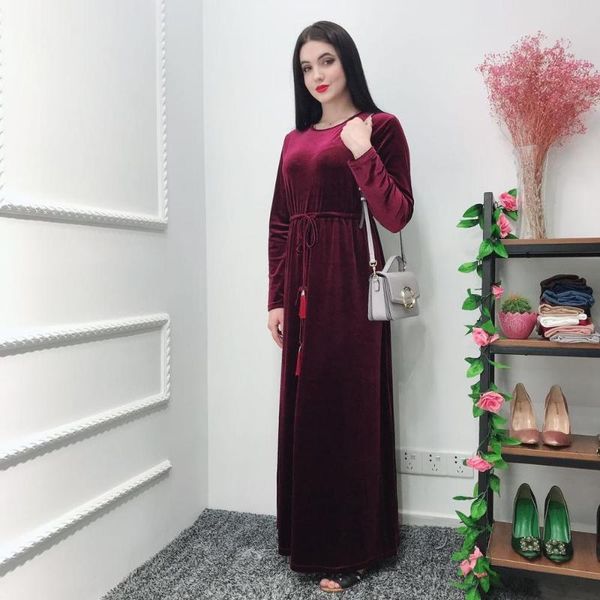 muslim velvet maxi dress abaya inner full-length long robe gowns sashes tunic jilbab jalabiya middle east ramadan arab islamic, Red
muslim velvet maxi dress abaya inner full-length long robe gowns sashes tunic jilbab jalabiya middle east ramadan arab islamic, Red