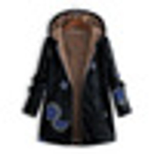 women floral printed long sleeve jacket & coats lady winter warm fleece outwear, Black;brown
women floral printed long sleeve jacket & coats lady winter warm fleece outwear, Black;brown