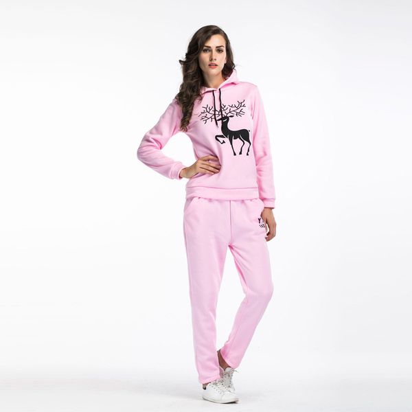 2018 spring autumn 2 piece set women reindeer print velvet fleece hooded sweatshirt+pants tracksuits casual 4 color outwear suit, Gray
2018 spring autumn 2 piece set women reindeer print velvet fleece hooded sweatshirt+pants tracksuits casual 4 color outwear suit, Gray