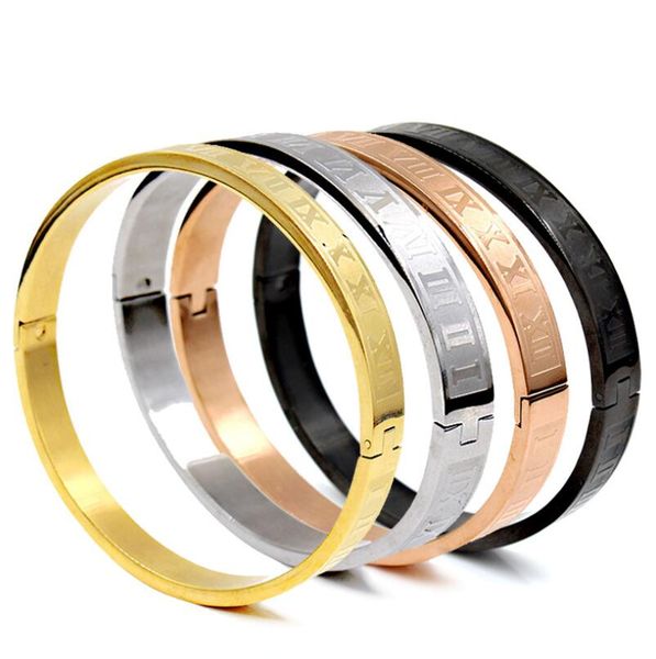 stainless steel bracelets & bangles 4 color cuff bracelet for women roman letters jewelry gift for girls, Black
stainless steel bracelets & bangles 4 color cuff bracelet for women roman letters jewelry gift for girls, Black