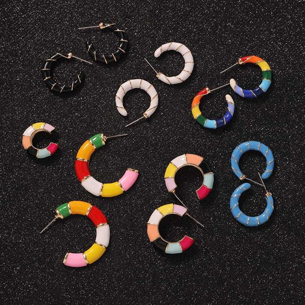 fashion round hoop earrings for women statement colorful earring charm wedding jewelry black white birthday party gifts hot, Golden;silver
fashion round hoop earrings for women statement colorful earring charm wedding jewelry black white birthday party gifts hot, Golden;silver