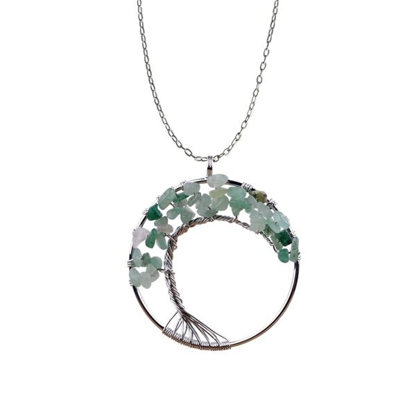 natural stone hollow vine pendant 7 chakra yoga wisdom tree necklace women's jewelery gift flower pulse couple, Silver
natural stone hollow vine pendant 7 chakra yoga wisdom tree necklace women's jewelery gift flower pulse couple, Silver
