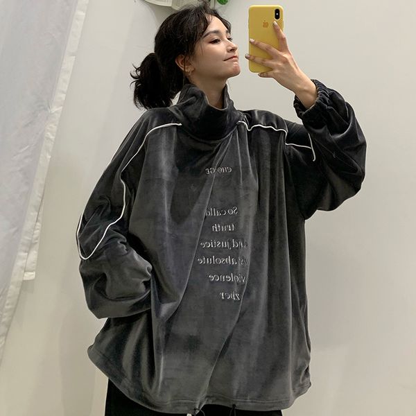 autumn winter moda feminina women's clothing sweatshirts ins letter turtleneck casualharajuku long sleeve pullover and hoodies, Black
autumn winter moda feminina women's clothing sweatshirts ins letter turtleneck casualharajuku long sleeve pullover and hoodies, Black