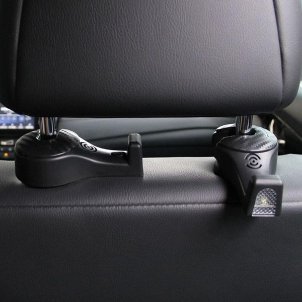 

2pc universal car hooks hangers car hook holder for bags back seat hanger multifunctional seat back hook clips with led and lock