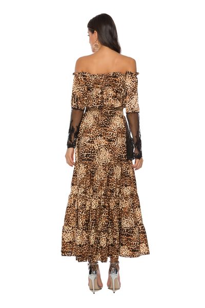 real sspot cross-border foreign trade off-shoulder lace sleeve animal pattern large swing dress beach skirt#, Black;gray
real sspot cross-border foreign trade off-shoulder lace sleeve animal pattern large swing dress beach skirt#, Black;gray