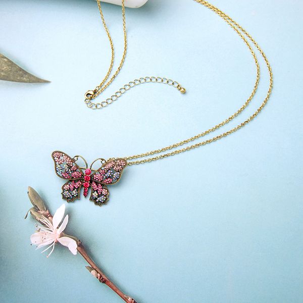 crystal butterfly pendants necklace gold color long necklace for women gifts fashion jewelry sweater chains, Silver
crystal butterfly pendants necklace gold color long necklace for women gifts fashion jewelry sweater chains, Silver