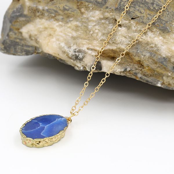 fashion jewelry woman necklace oval stone pendant chain necklace new year christmas gift for female, Silver
fashion jewelry woman necklace oval stone pendant chain necklace new year christmas gift for female, Silver
