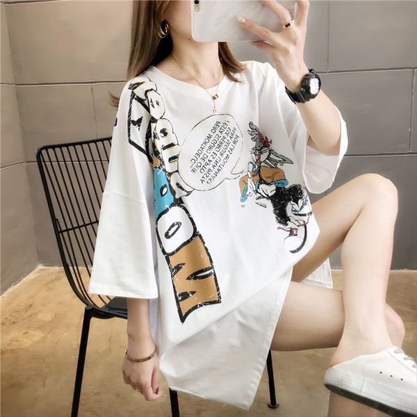 short-sleeved female 2020 summer loose popular half-sleeved ins fashionable medium-length super-short-sleeved t-shirt female 2020 t-shir, White
short-sleeved female 2020 summer loose popular half-sleeved ins fashionable medium-length super-short-sleeved t-shirt female 2020 t-shir, White