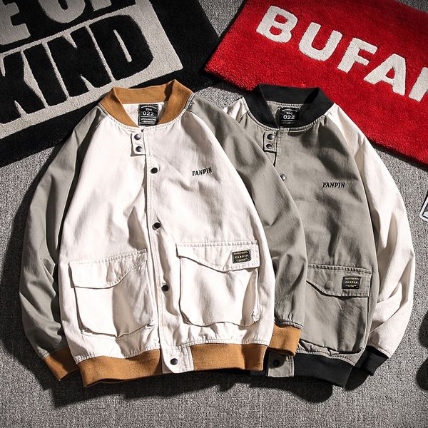 the new big code japanese kirin wind embroidered baseball collar jacket in spring 2019, Black;brown
the new big code japanese kirin wind embroidered baseball collar jacket in spring 2019, Black;brown