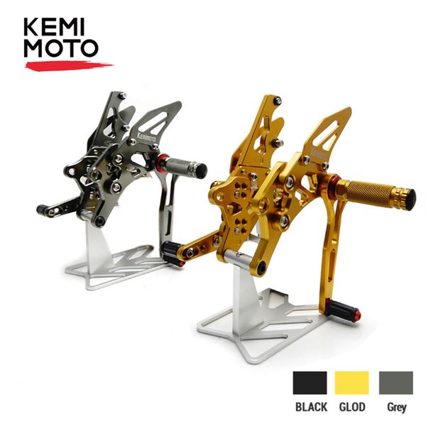 kemimoto footrest for yzf r25 r3 mt-03 mt-25 2014 2015 2016 2017 2018 cnc adjustable rearset rear set foot pegs foot rest mt 03 mt 25