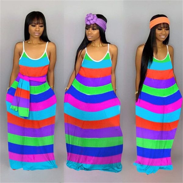 2020 women slip dresses summer rainbow striped dress girls sleeveless pencil bodycon dresses ankle-length skirts maxi dresses e22701, Black;gray
2020 women slip dresses summer rainbow striped dress girls sleeveless pencil bodycon dresses ankle-length skirts maxi dresses e22701, Black;gray