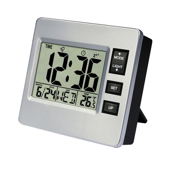lcd clock with nightlight, temperature/ calendar display/ snooze function, battery operated only
lcd clock with nightlight, temperature/ calendar display/ snooze function, battery operated only