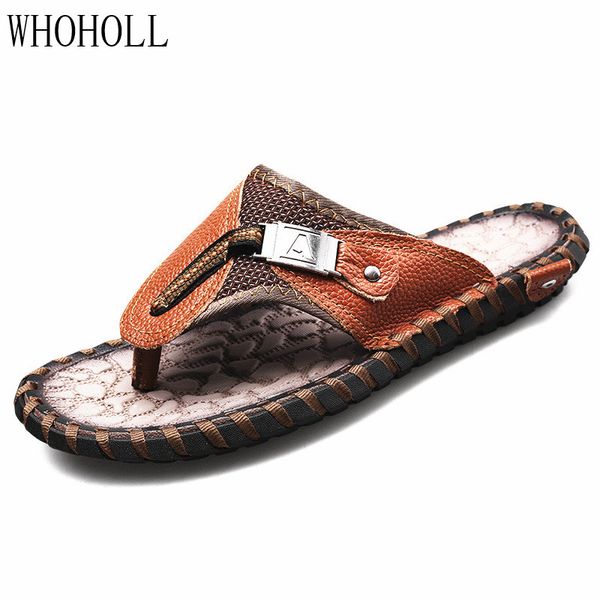 business slippers men leather flip flops summer leisure shoes rivet outdoor non-slip big size slipper male slides flat platform, Black
business slippers men leather flip flops summer leisure shoes rivet outdoor non-slip big size slipper male slides flat platform, Black