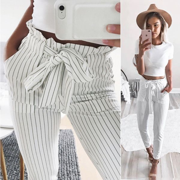 fashion casual women ladies high waist elastic pencil pants casual lady solid striped pencil trouser white, Black;white
fashion casual women ladies high waist elastic pencil pants casual lady solid striped pencil trouser white, Black;white