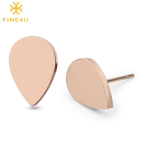 fine4u e125 minimalist korean style earrings stainless steel cute water drop stud earrings for women dainty jewelry, Golden;silver
fine4u e125 minimalist korean style earrings stainless steel cute water drop stud earrings for women dainty jewelry, Golden;silver