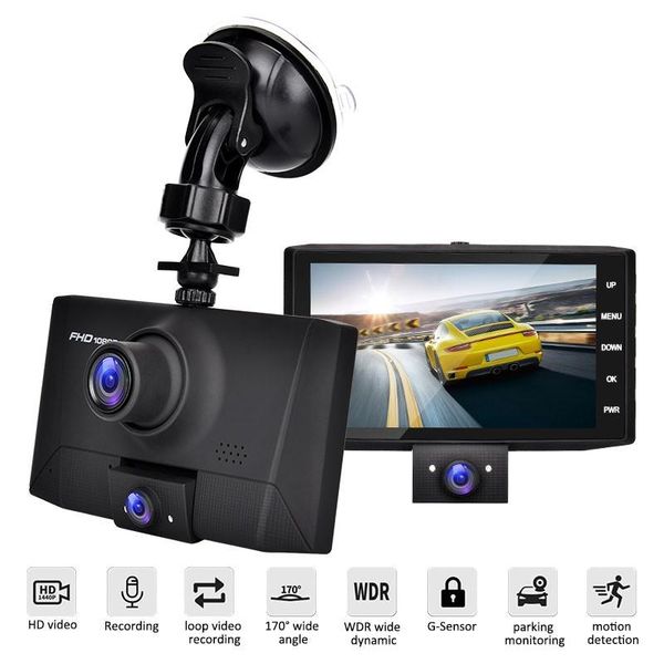 4 inch three way hd 1080p car dvr 170 degree can be viewed before the double lens register rear view reversing video recorder 
4 inch three way hd 1080p car dvr 170 degree can be viewed before the double lens register rear view reversing video recorder