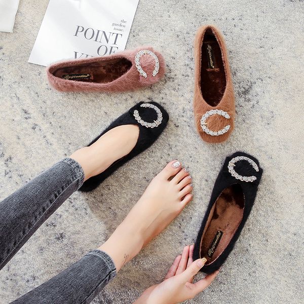 single shoes women's 2019 autumn and winter new style fluffy shoes women's outer wear anti-slip moccosins plus velvet l, Black
single shoes women's 2019 autumn and winter new style fluffy shoes women's outer wear anti-slip moccosins plus velvet l, Black