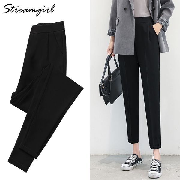 women harem pants summer elastic waist plus size office chiffon capri pencil black work pants for women high waist trousers thin, Black;white
women harem pants summer elastic waist plus size office chiffon capri pencil black work pants for women high waist trousers thin, Black;white