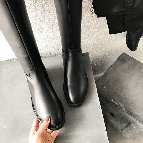 qutaa 2020 new autumn winter platform zipper fashion buckle knee high boots cow leather round toe casual women shoes size 34-39, Black
qutaa 2020 new autumn winter platform zipper fashion buckle knee high boots cow leather round toe casual women shoes size 34-39, Black