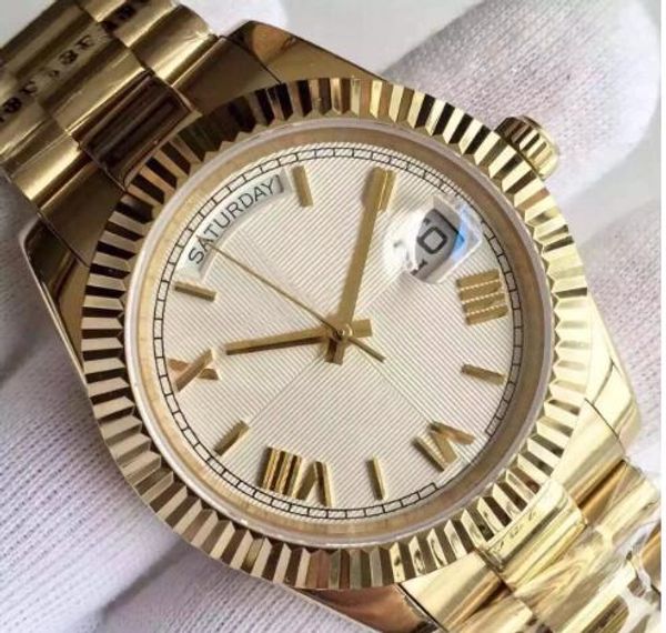 2020 new mens watch 18 ct gold daydate 40mm self-winding automatic sweep movement sapphire glass original clasp men watches stainless steel, Slivery;brown
2020 new mens watch 18 ct gold daydate 40mm self-winding automatic sweep movement sapphire glass original clasp men watches stainless steel, Slivery;brown