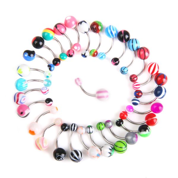 30pcs colorful ball navel button bar ring stud piercing jewelry, Slivery;golden
30pcs colorful ball navel button bar ring stud piercing jewelry, Slivery;golden