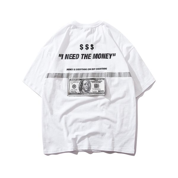 Men's T-shirts European and American High Street Hip-hop Shirts 3M Reflective Loose Short-sleeved Printing Dollars T-shirt 3 Colors
Men's T-shirts European and American High Street Hip-hop Shirts 3M Reflective Loose Short-sleeved Printing Dollars T-shirt 3 Colors