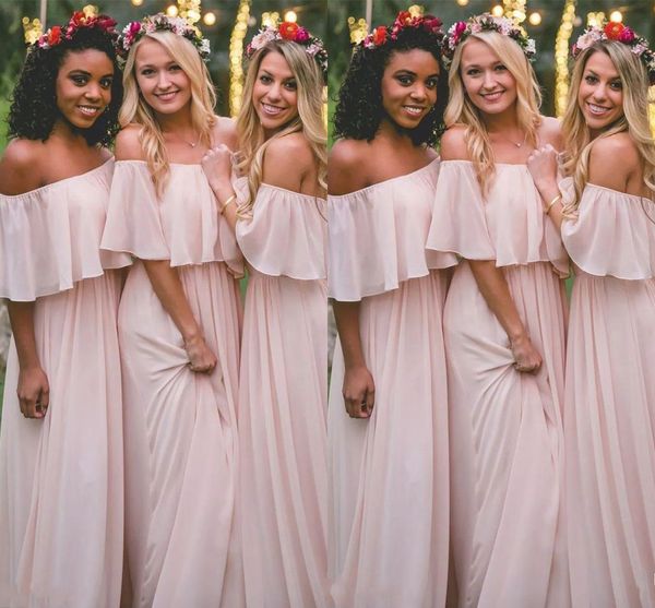 2020 sexu chiffon off-the-shoulder neckline floor-length a-line bridesmaid dresses with ruffles sleeve off shoulder party gown, White;pink
2020 sexu chiffon off-the-shoulder neckline floor-length a-line bridesmaid dresses with ruffles sleeve off shoulder party gown, White;pink