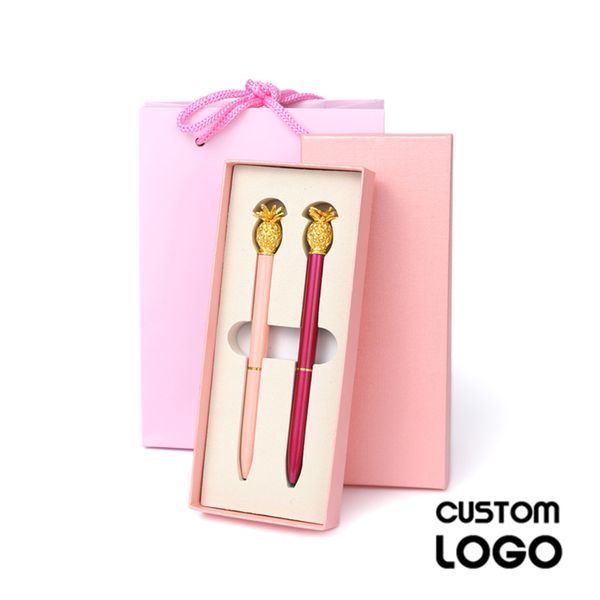 2pcs kawaii 0.7mm pineapple pen creative metal ballpoint pens gift birthday valentine's day gift couple commemorative laser logo, Blue;orange
2pcs kawaii 0.7mm pineapple pen creative metal ballpoint pens gift birthday valentine's day gift couple commemorative laser logo, Blue;orange