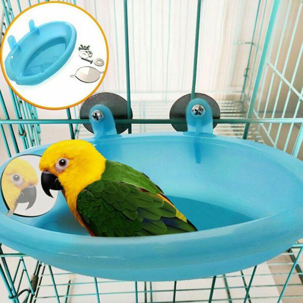 bird water bath tub for pet cage hanging bowl parrot parakeet birdbath with mirror
bird water bath tub for pet cage hanging bowl parrot parakeet birdbath with mirror