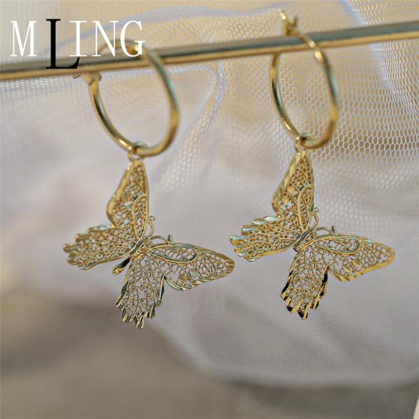 hoop & huggie mling vintage gold alloy animal earrings fashion geometric butterfly for women, Golden;silver
hoop & huggie mling vintage gold alloy animal earrings fashion geometric butterfly for women, Golden;silver