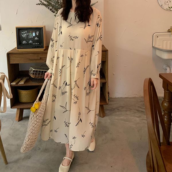 2 colors summer dress 2020 korean style print long sleeve pleated dress spring long womens (x300, Black;gray
2 colors summer dress 2020 korean style print long sleeve pleated dress spring long womens (x300, Black;gray