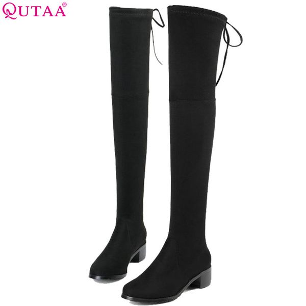 qutaa 2020 women over the knee high boots fashion winter shoes platform all match women boots big size 34-43, Black
qutaa 2020 women over the knee high boots fashion winter shoes platform all match women boots big size 34-43, Black