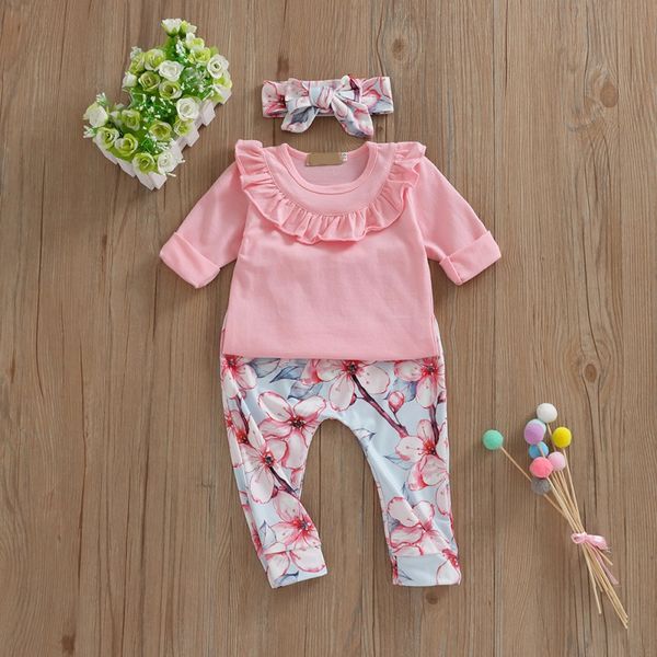 spring autumn casual baby girl long sleeve and flower printing trousers and headband kids three-piece outfit set i, White
spring autumn casual baby girl long sleeve and flower printing trousers and headband kids three-piece outfit set i, White